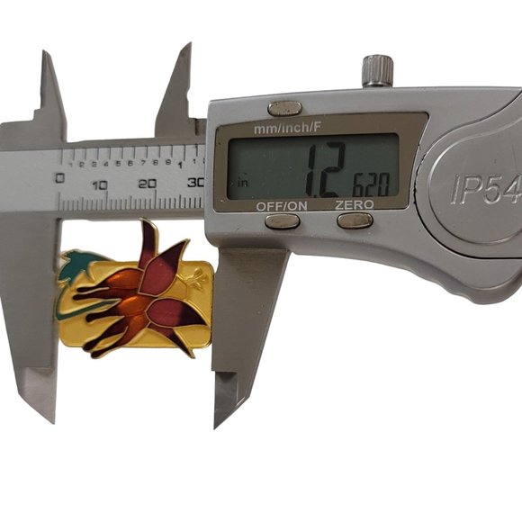 Wm Spear 1993 Enamel Iris Pin, Signed K944 - Picture 4 of 5